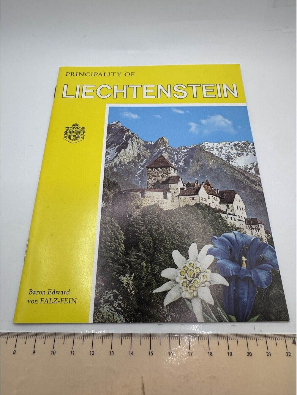 vintage tourist booklet Principality of Liechtenstein, potentially from 1960s.